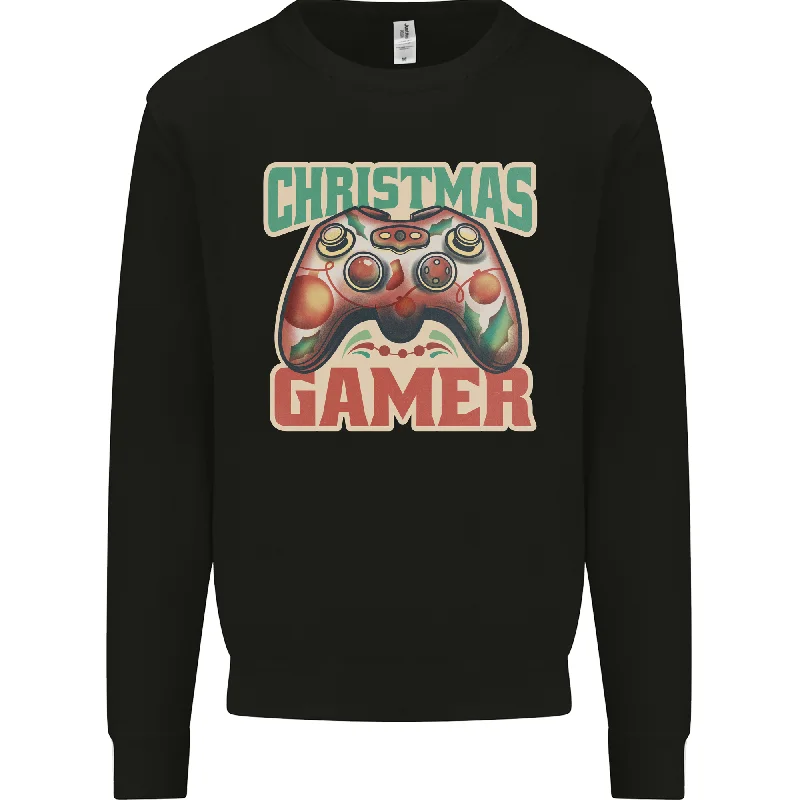 Christmas Gamer Funny Gaming Joypad Mens Sweatshirt Jumper Hoodie with Pastel Soft Subtle Christmas Gamer Funny Gaming Joypad Mens Sweatshirt Jumper Hoodie with Pastel Soft Subtle