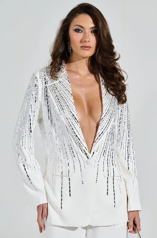 MILA EMBELLISHED BLAZER Women's Print Jacket