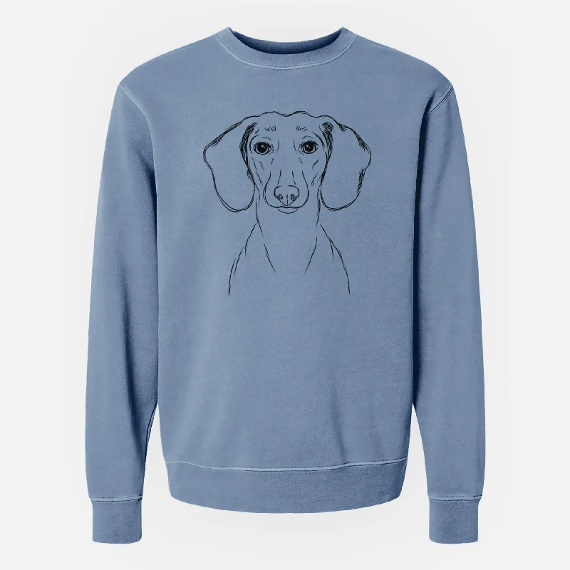 Bare Hans the Dachshund - Unisex Pigment Dyed Crew Sweatshirt Hoodie Jacket Zipper Layering Bare Hans the Dachshund - Unisex Pigment Dyed Crew Sweatshirt Hoodie Jacket Zipper Layering
