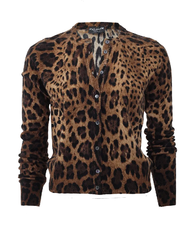 Leopard Cardigan Neon metallic Matte