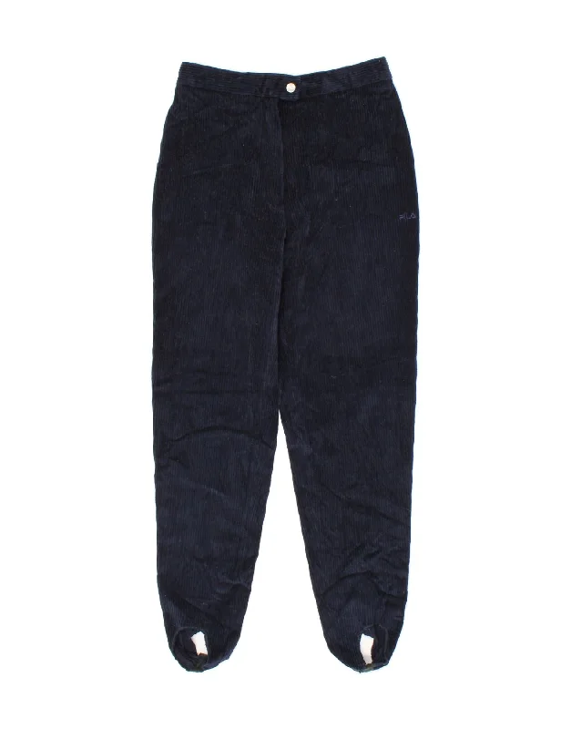 FILA Womens Stirrup Corduroy Trousers IT 46 Large W32 L29 Navy Blue Trousers Wedding White FILA Womens Stirrup Corduroy Trousers IT 46 Large W32 L29 Navy Blue Trousers Wedding White