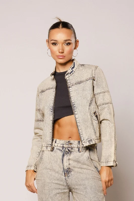 Easy Rider Jacket / Bowie A-Line Jacket Boat Neck Shawl Collar