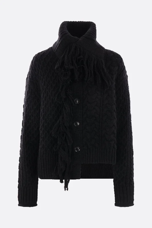 wool asymmetric cardigan Soft Cozy Warm