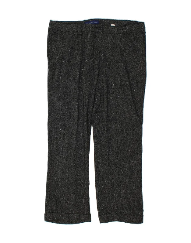 TRUSSARDI Womens High Waist Suit Trousers IT 48 XL W34 L27 Grey Trousers Summer Linen TRUSSARDI Womens High Waist Suit Trousers IT 48 XL W34 L27 Grey Trousers Summer Linen