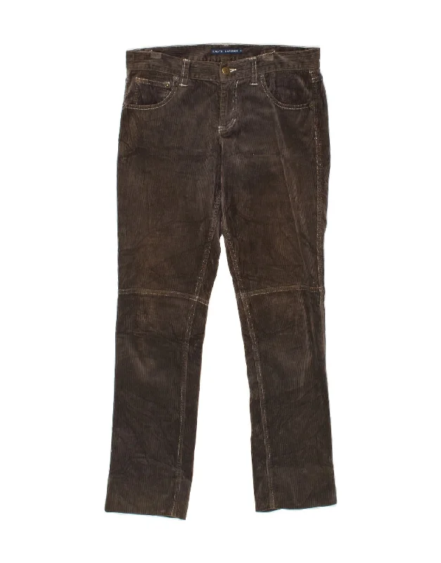 RALPH LAUREN Womens Straight Corduroy Trousers US 8 Medium W30 L30 Brown Chinos Cotton Straight Leg RALPH LAUREN Womens Straight Corduroy Trousers US 8 Medium W30 L30 Brown Chinos Cotton Straight Leg