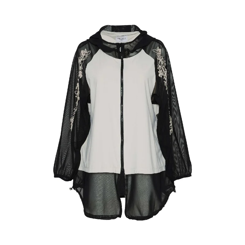 Oblique Women's Beige & Black Blazer Women's Handmade Blazer