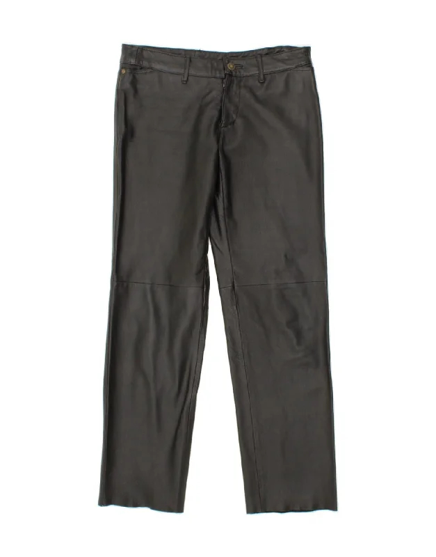 VINTAGE Womens Leather Straight Casual Trousers W32 L29 Black Leather Trousers Review Highly VINTAGE Womens Leather Straight Casual Trousers W32 L29 Black Leather Trousers Review Highly