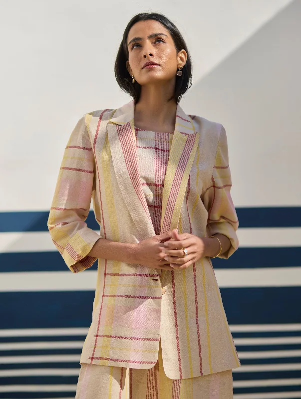 Talia Check Linen Summer Blazer
- Sand Women's Premium Blazer