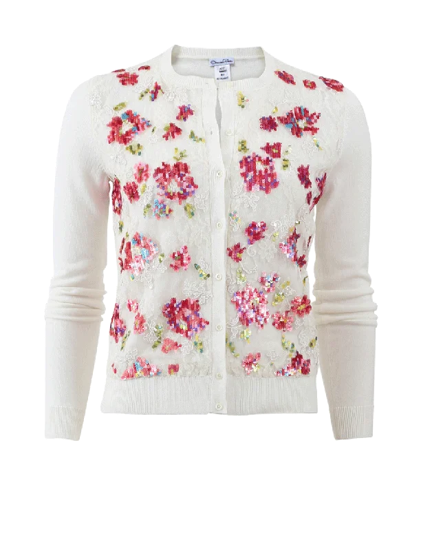 Embroidered Cardigan Embroidered Appliqued Beaded