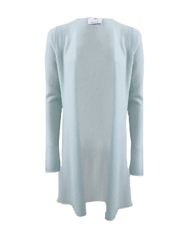 Long Open Drape Cardigan Elasticated Padded Insulated