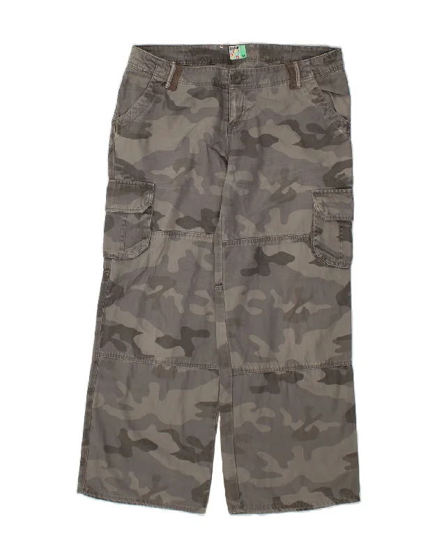 VINTAGE Womens Straight Cargo Trousers UK 14 Large W34 L30 Grey Trousers Vintage Classic VINTAGE Womens Straight Cargo Trousers UK 14 Large W34 L30 Grey Trousers Vintage Classic