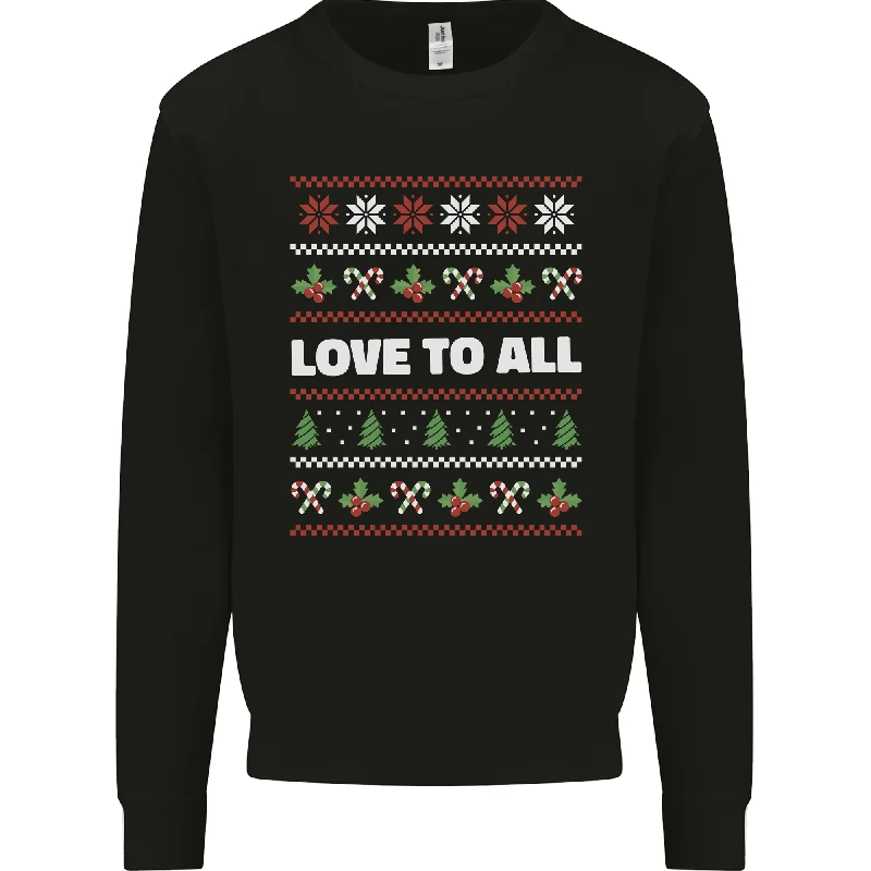 Christmas Love to All Xmas Peace Hippy Mens Sweatshirt Jumper Hoodie with Tie-Dye Psychedelic Retro Christmas Love to All Xmas Peace Hippy Mens Sweatshirt Jumper Hoodie with Tie-Dye Psychedelic Retro