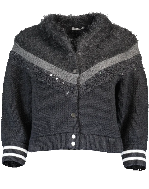 Fur Cardigan Mesh Fabric Canvas Fabric Denim Fabric