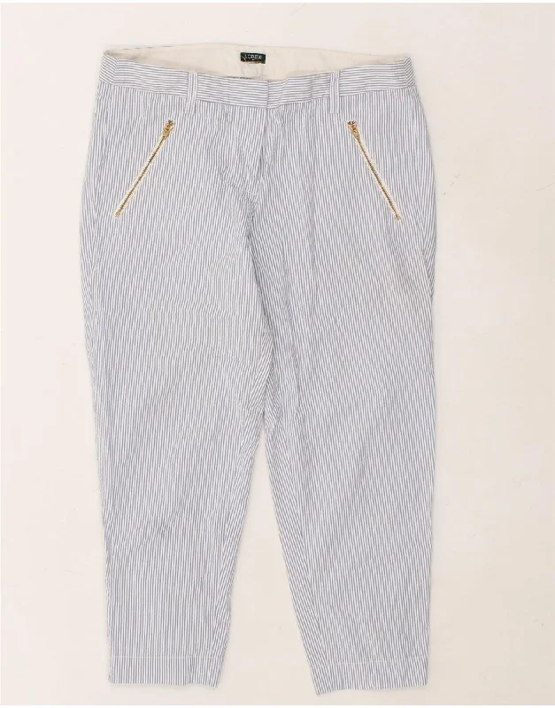 J. CREW Womens Slim Fit Cropped Trousers W31 L25 Blue Pinstripe Skinny Trousers Denim Stretchy J. CREW Womens Slim Fit Cropped Trousers W31 L25 Blue Pinstripe Skinny Trousers Denim Stretchy