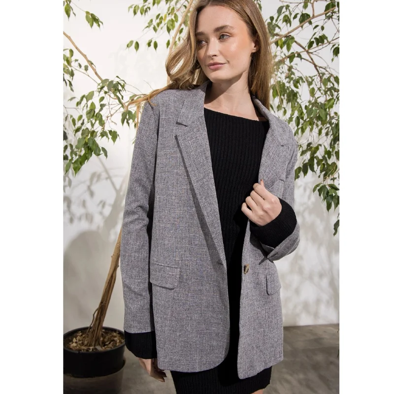 Two Tone Blazer (Black) Women's Boutique Suit