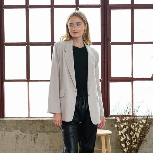Two Tone Blazer (Natural) Women's High-End Blazer