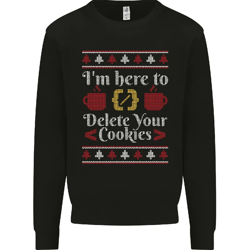 Christmas Programmer Here to Delete Cookies Mens Sweatshirt Jumper Hoodie with Drawcord Adjustable Secure Christmas Programmer Here to Delete Cookies Mens Sweatshirt Jumper Hoodie with Drawcord Adjustable Secure