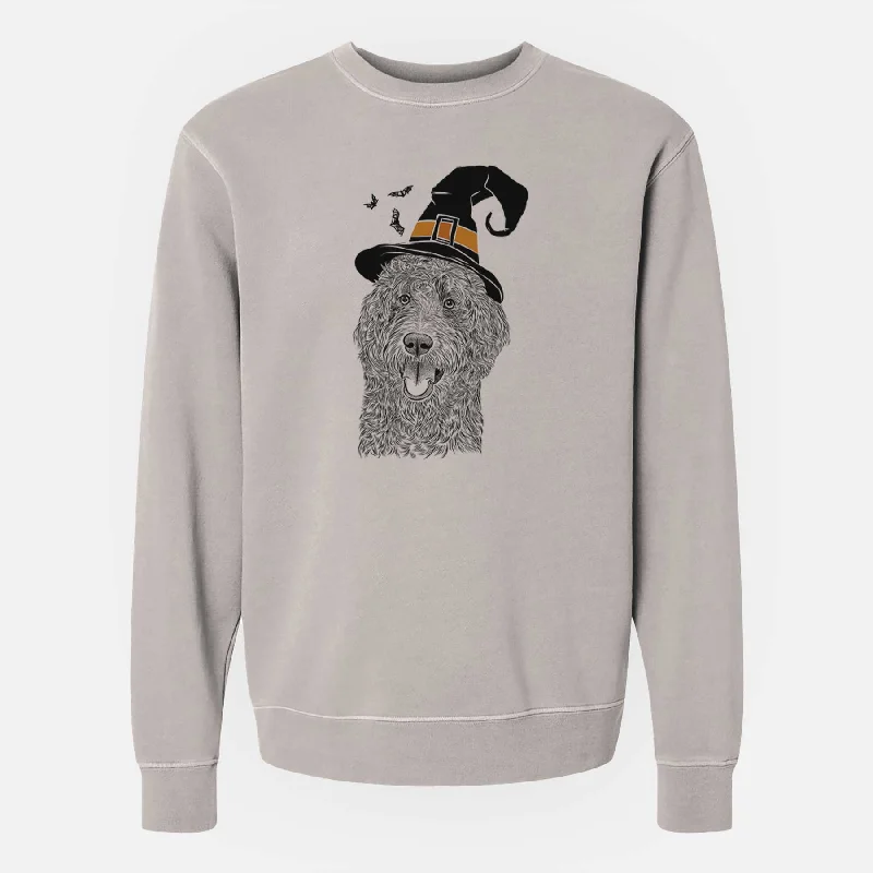 Witch Murr Dog the Labradoodle - Unisex Pigment Dyed Crew Sweatshirt Hoodie with Relaxed Fit Easy Casual Witch Murr Dog the Labradoodle - Unisex Pigment Dyed Crew Sweatshirt Hoodie with Relaxed Fit Easy Casual