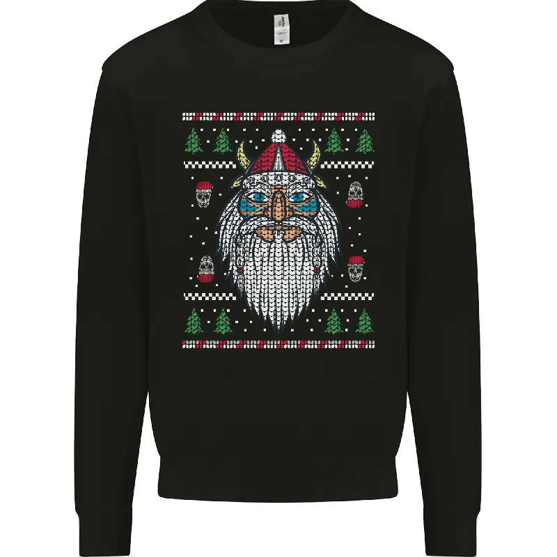 Christmas Viking Funny Thor Odin Valhalla Mens Sweatshirt Jumper Hoodie with Ribbed Neckline Snug Warm Christmas Viking Funny Thor Odin Valhalla Mens Sweatshirt Jumper Hoodie with Ribbed Neckline Snug Warm