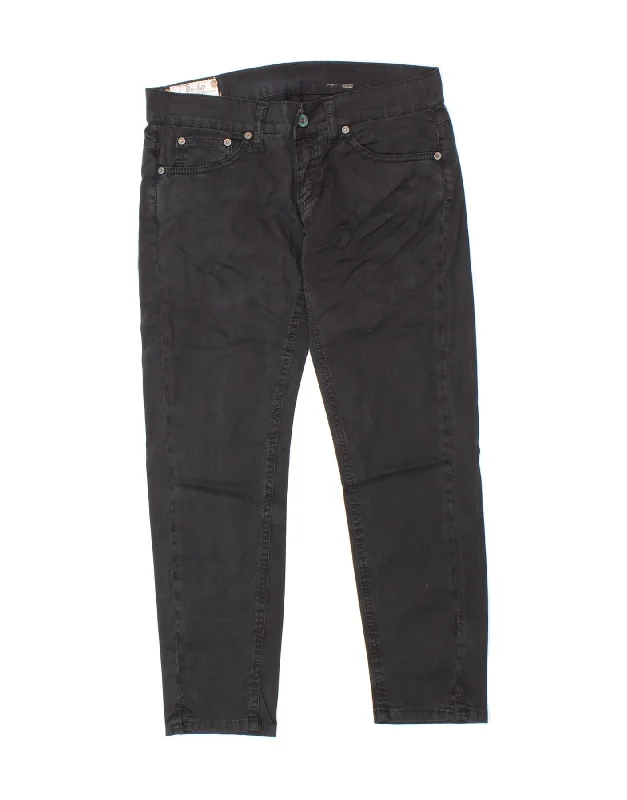 DONDUP Womens Slim Cropped Trousers W27 L25 Grey Cotton Trousers Business Professional DONDUP Womens Slim Cropped Trousers W27 L25 Grey Cotton Trousers Business Professional