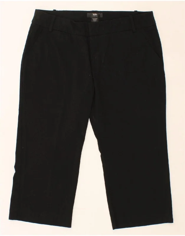 MOSSIMO Womens Stretch Straight Capri Trousers US 12 Large W34 L20 Black Trousers Versatile Stylish MOSSIMO Womens Stretch Straight Capri Trousers US 12 Large W34 L20 Black Trousers Versatile Stylish