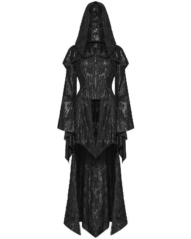 Punk Rave Womens Long Gothic Witch Broken Knit Hooded Jacket Collared Jacket Crew Neck Jacket Turtle Neck Jacket Punk Rave Womens Long Gothic Witch Broken Knit Hooded Jacket Collared Jacket Crew Neck Jacket Turtle Neck Jacket