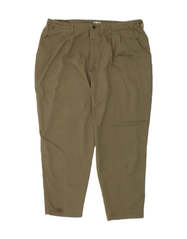 LEE Womens Petite Slim Chino Trousers US 24 3XL W40 L29 Khaki Cotton Trousers Fall Fleece