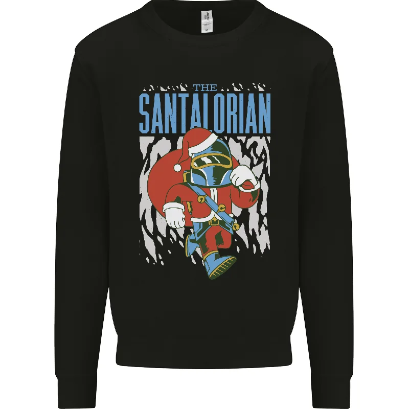 Christmas Parody Santalorian Funny Xmas Mens Sweatshirt Jumper Hoodie with Hem Contrast Bold Stylish Christmas Parody Santalorian Funny Xmas Mens Sweatshirt Jumper Hoodie with Hem Contrast Bold Stylish