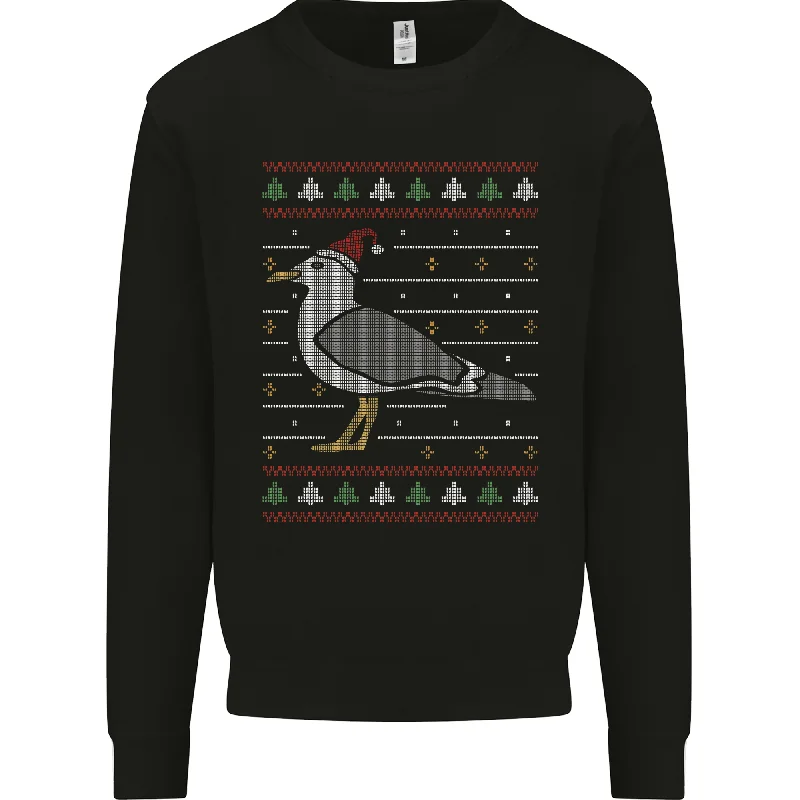 Christmas Seagull Xmas Pigeon Mens Sweatshirt Jumper Hoodie with Hem Fringe Bohemian Relaxed Christmas Seagull Xmas Pigeon Mens Sweatshirt Jumper Hoodie with Hem Fringe Bohemian Relaxed