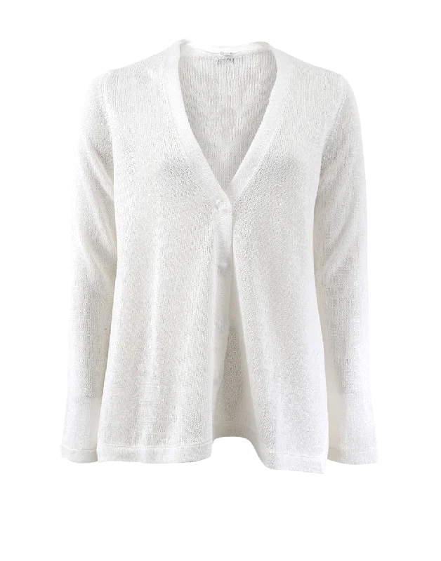 Linen Silk Cardigan Seamless Knitted Crochet