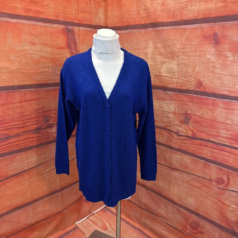 LAUREN BROOKE ROYAL BLUE CARDIGAN SZ S NWT TCC Solid Print Embellished