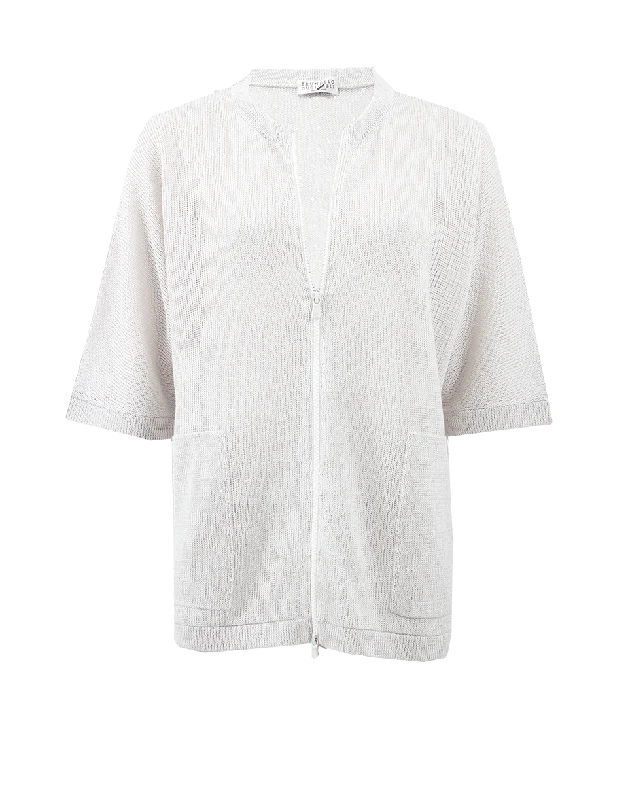 Zip Front Cardigan With Pockets Boxy Cardigan Fitted Cardigan A-Line