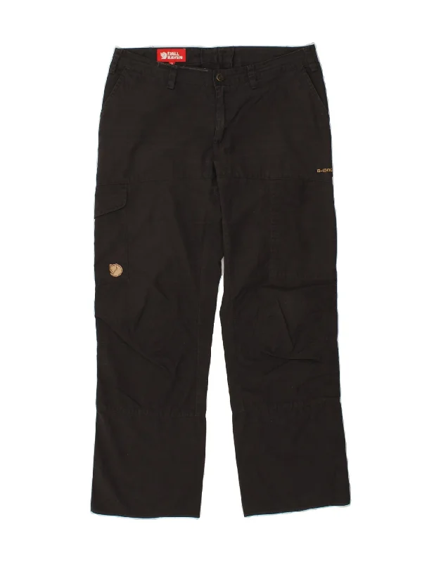 FJALL RAVEN Womens Straight Cargo Trousers EU 38 Medium W32 L29 Black Chinos Cotton Straight Leg FJALL RAVEN Womens Straight Cargo Trousers EU 38 Medium W32 L29 Black Chinos Cotton Straight Leg