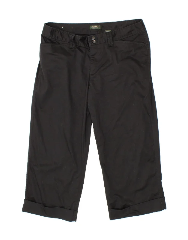 EDDIE BAUER Womens Straight Capri Trousers US 12 Large W30 L21 Black Trousers Designer Luxury EDDIE BAUER Womens Straight Capri Trousers US 12 Large W30 L21 Black Trousers Designer Luxury