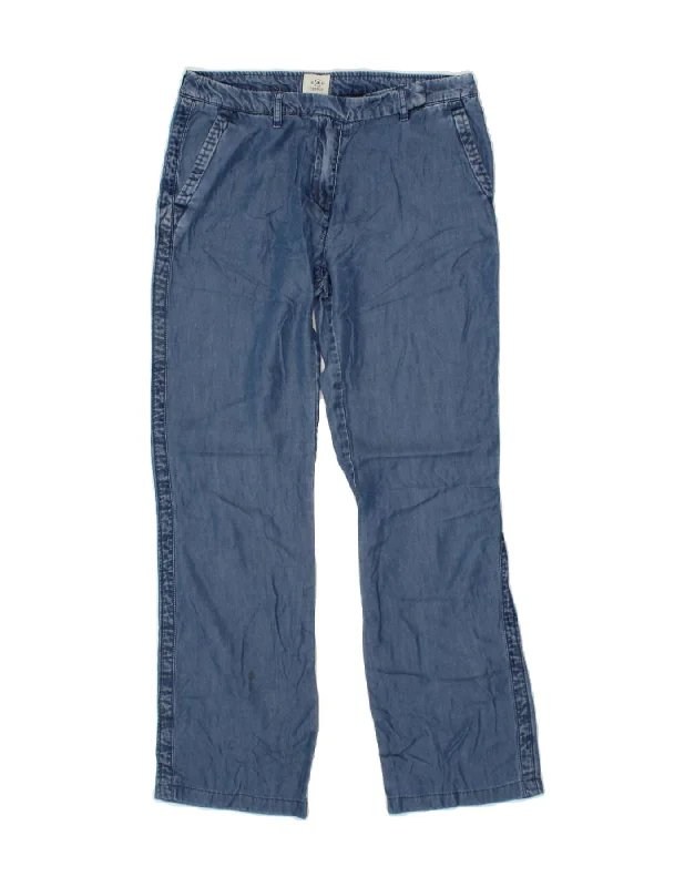 CERRUTI 1881 Womens Straight Chino Trousers IT 42 Medium W30 L28 Blue Trousers chic fashionable CERRUTI 1881 Womens Straight Chino Trousers IT 42 Medium W30 L28 Blue Trousers chic fashionable