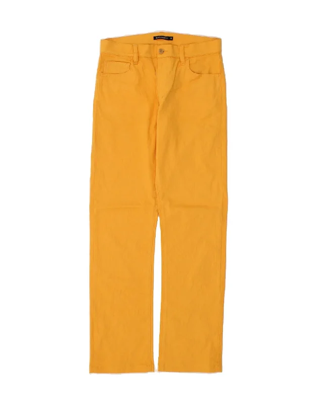 MARINA YACHTING Womens Straight Casual Trousers W30 L30 Yellow Cotton Trousers Gym Athletic MARINA YACHTING Womens Straight Casual Trousers W30 L30 Yellow Cotton Trousers Gym Athletic