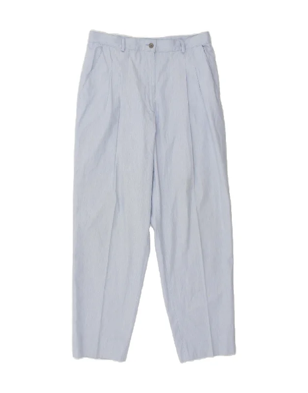 VINTAGE Womens High Waist Pegged Chino Trousers IT 48 XL W28 L28 Blue Trousers Modern Contemporary VINTAGE Womens High Waist Pegged Chino Trousers IT 48 XL W28 L28 Blue Trousers Modern Contemporary