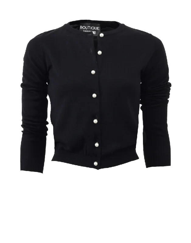 Pearl Button Cardigan Thin Thick Dense