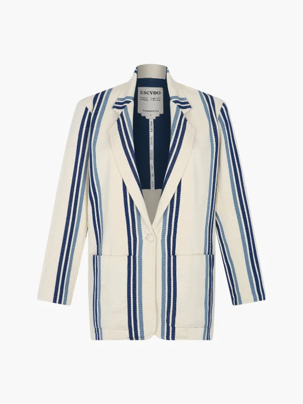 Alamar Blazer | Ivory Women's Solid Blazer