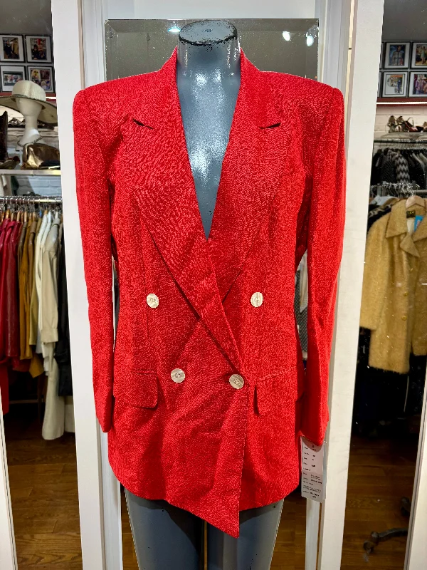 90’s Red Double Breasted Blazer By Giorgio Sant Angelo Women's Unique Blazer