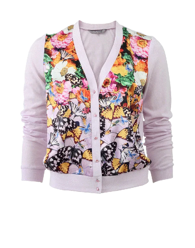 Butterfly Petals Cardigan Boat Neck Shawl Collar Notched Collar