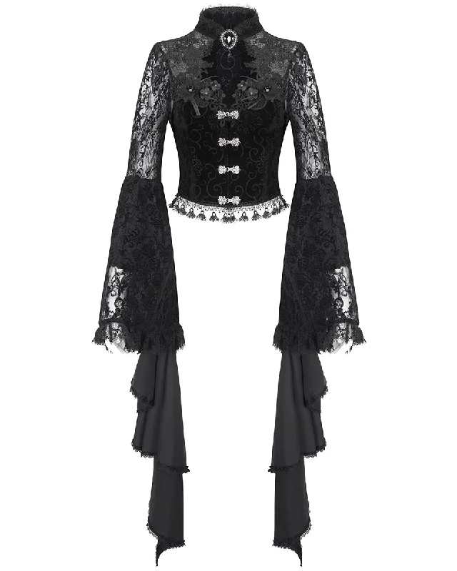 Eva Lady Dark Baroque Gothic Velvet & Lace Jacket Embroidered Jacket Appliqued Jacket Beaded Jacket Eva Lady Dark Baroque Gothic Velvet & Lace Jacket Embroidered Jacket Appliqued Jacket Beaded Jacket