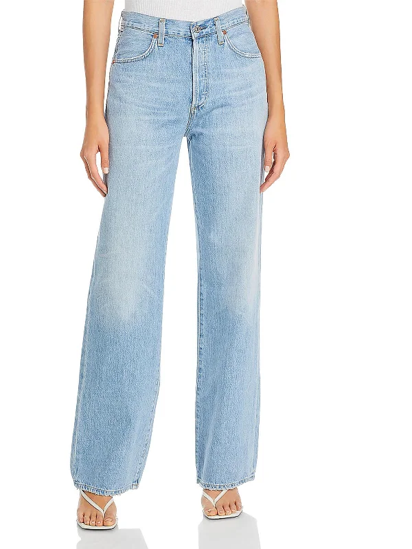 Annina Womens Denim Trouser Wide Leg Jeans Trousers Canvas Durable