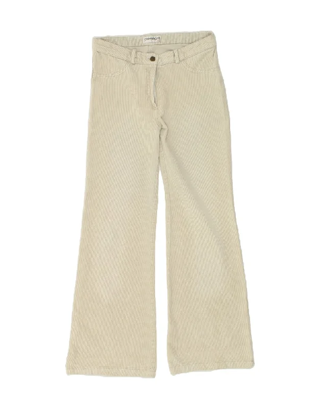 VINTAGE Womens Flare Corduroy Trousers IT 44 Medium W30 L31 Beige Trousers Brand Named VINTAGE Womens Flare Corduroy Trousers IT 44 Medium W30 L31 Beige Trousers Brand Named