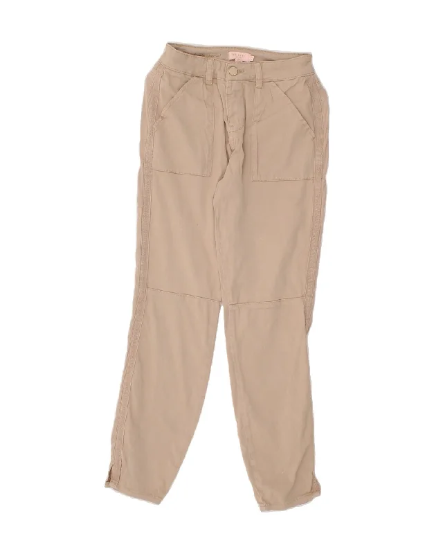 TED BAKER Womens Slim Casual Trousers W26 L28 Beige Cotton Trousers Review Highly