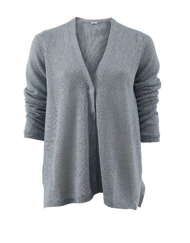 Linen Silk Cardigan Stretchy Elastic Breathable