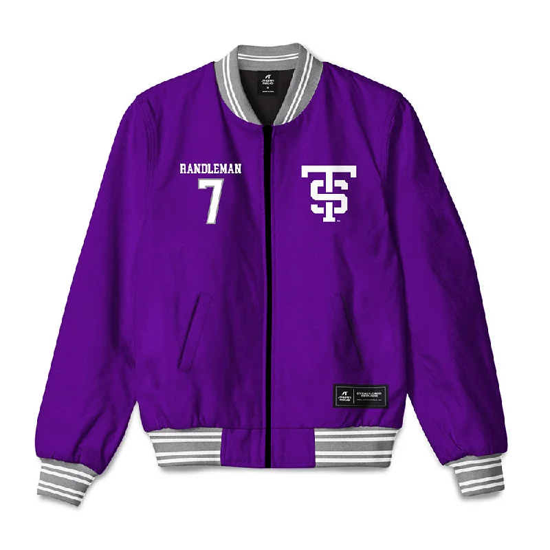 UST - NCAA Women's Track & Field : Becca Randleman - Bomber Jacket Cotton Jacket Linen Jacket Terry Jacket UST - NCAA Women's Track & Field : Becca Randleman - Bomber Jacket Cotton Jacket Linen Jacket Terry Jacket