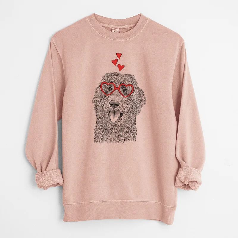 Valentine Murr Dog the Labradoodle - Unisex Pigment Dyed Crew Sweatshirt Hoodie with Slim Fit Tailored Modern Valentine Murr Dog the Labradoodle - Unisex Pigment Dyed Crew Sweatshirt Hoodie with Slim Fit Tailored Modern