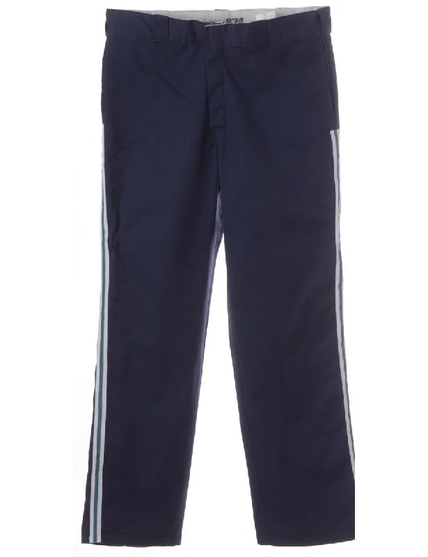 Label Side Stripe Cropped Trouser Trousers practical easy-care