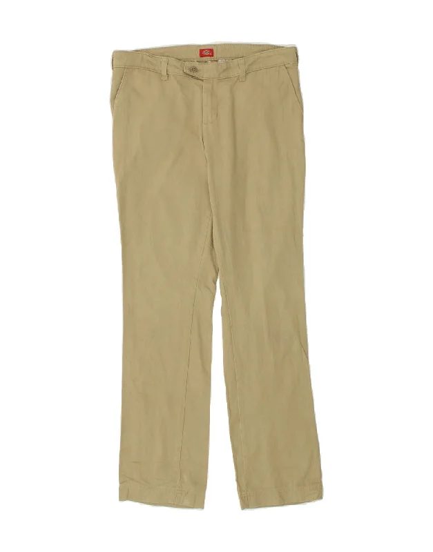 DICKIES Womens Straight Chino Trousers US 9 Medium W30 L30 Khaki Cotton Trousers Sale Discount DICKIES Womens Straight Chino Trousers US 9 Medium W30 L30 Khaki Cotton Trousers Sale Discount